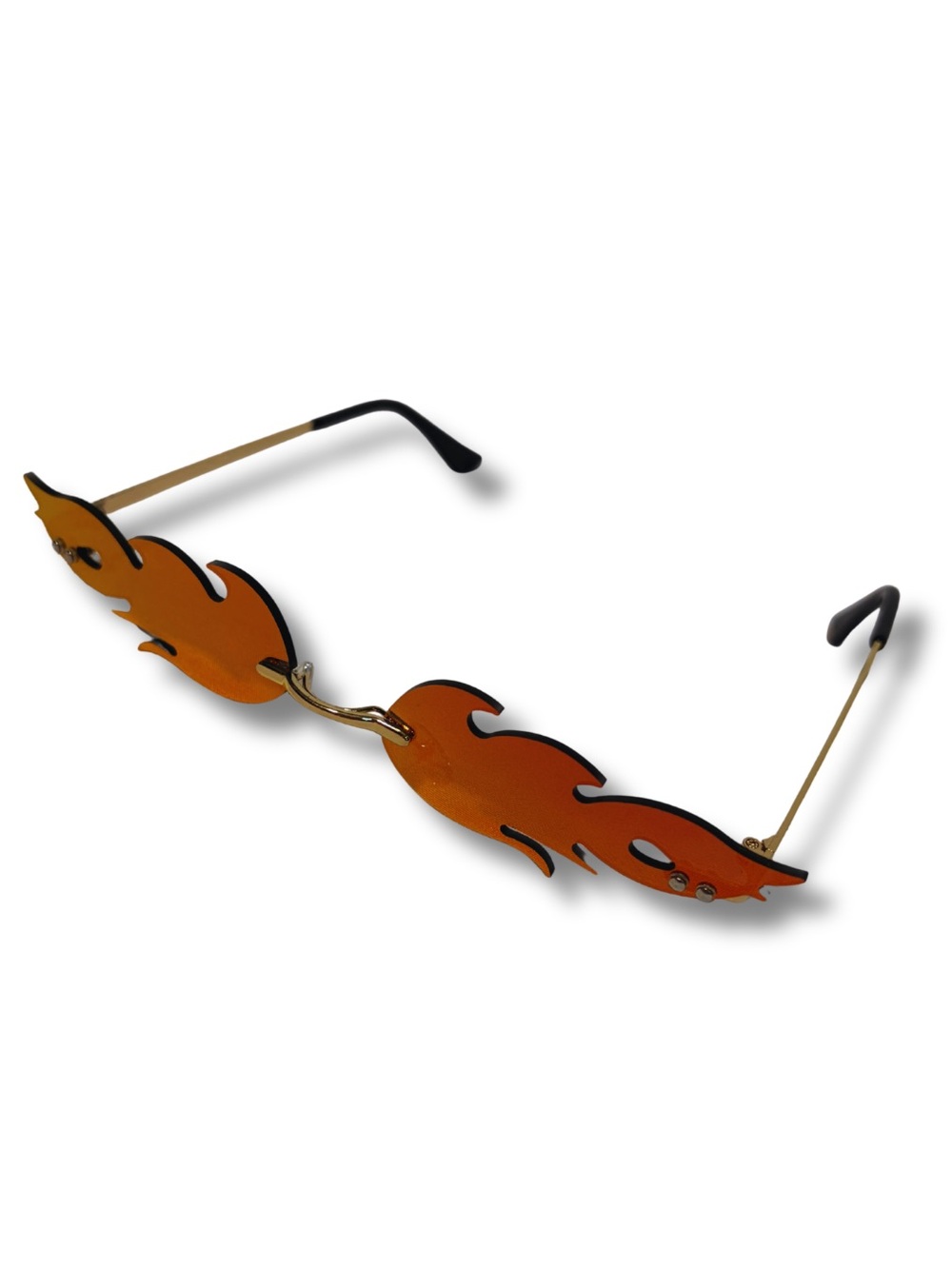 Orange Flame Rimless Sunglasses - Women Accessories